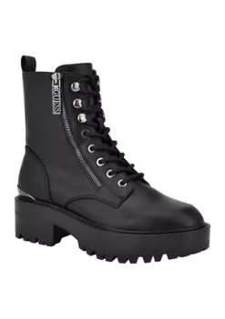 Cheap GUESS® Store 11 Guess Fearne Lug Sole Lace Up Booties
