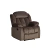 The Hamptons Collection 41” Brown Teddy Bear Microsuede Fabric Reclining Rocking Chair