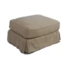 The Hamptons Collection 18" Linen Fabric Elegant Sunset Trading Horizon Slipcovered Comfortable Ottoman