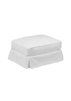 The Hamptons Collection 18" Warm White Fabric Elegant Sunset Trading Horizon Slipcovered Comfortable Ottoman 7 The Hamptons Collection 18" Warm White Fabric Elegant Sunset Trading Horizon Slipcovered Comfortable Ottoman -Cheap GUESS® Store Belk 1019