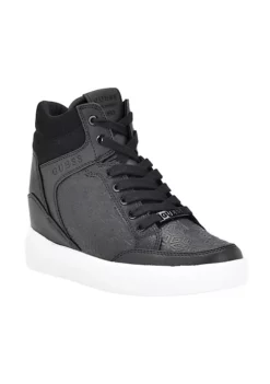 Guess Blairin Logo Hidden Wedge Lace up Sneaker