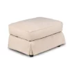 The Hamptons Collection 18" Tan Fabric Elegant Sunset Trading Horizon Slipcovered Comfortable Ottoman