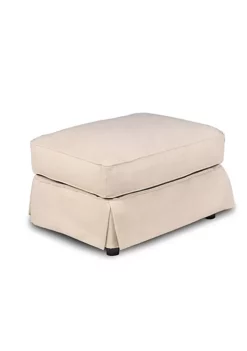 The Hamptons Collection 18" Tan Fabric Elegant Sunset Trading Horizon Slipcovered Comfortable Ottoman -Cheap GUESS® Store Belk 1037