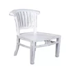 The Hamptons Collection Set of 2 Whitewashed Cottage Slat Back Chair - 36.50”
