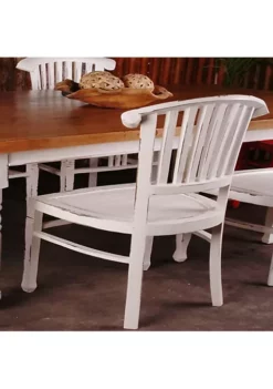 The Hamptons Collection Set of 2 Whitewashed Cottage Slat Back Chair - 36.50” -Cheap GUESS® Store Belk 1048