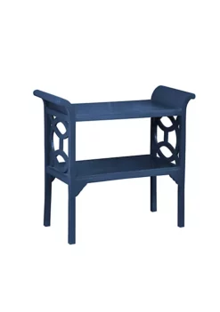 The Hamptons Collection 34.5" Dark Blue Mahogany Cottage Accent and Console Table