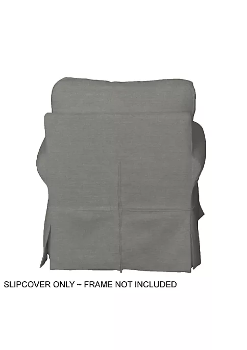 The Hamptons Collection Set of 3 Gray Sunset Trading Horizon Box Cushion Chair Slipcover Performance Fabric 36" 2 The Hamptons Collection Set of 3 Gray Sunset Trading Horizon Box Cushion Chair Slipcover Performance Fabric 36" - Image 2