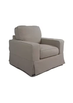 The Hamptons Collection Set of 3 Light Gray Box Cushion Chair Slipcover 87” -Cheap GUESS® Store Belk 1078