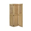 The Hamptons Collection 70" Vintage Brown Louvered Panel Casual Wood Room Divider