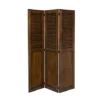The Hamptons Collection 70" Brown Louvered Panel Shutter Wood Room Divider