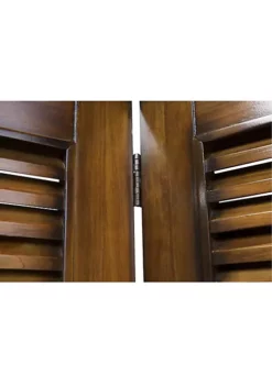 The Hamptons Collection 70" Brown Louvered Panel Shutter Wood Room Divider -Cheap GUESS® Store Belk 1106
