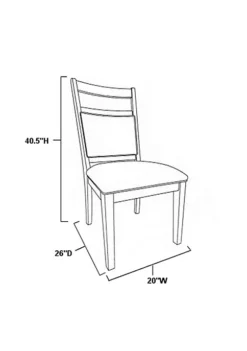 The Hamptons Collection Set of 2 Shades of Gray Upholstered Slat Back Dining Chair 40.5" -Cheap GUESS® Store Belk 1110