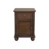 The Hamptons Collection 30" Brown Bahama Shutter Wood Nightstand with Drawers