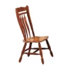 The Hamptons Collection Set of 2 Nutmeg Light Oak Curved Back Wooden Dining Chairs 42”