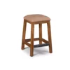The Hamptons Collection 26" Brown Natural Backless Upholstered Stool with Tan Linen Blend Seat Cover