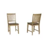 The Hamptons Collection Set of 2 Distressed Brown Brook Slat Back Dining Chair 36”