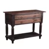 The Hamptons Collection 32.5” Brown Cottage Stacked Drawer Storage Table