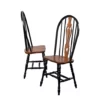 The Hamptons Collection Set of 2 Antique Black and Brown Keyhole Dining Chair – 41”