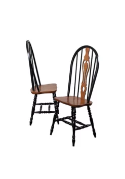The Hamptons Collection Set of 2 Antique Black and Brown Keyhole Dining Chair – 41” -Cheap GUESS® Store Belk 1220