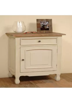 The Hamptons Collection 26.75” Beige and Brown Distressed Cottage Two Tone Storage Table -Cheap GUESS® Store Belk 1224