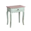The Hamptons Collection 27.25" Turquoise Frame with Distressed Raftwood Top Table