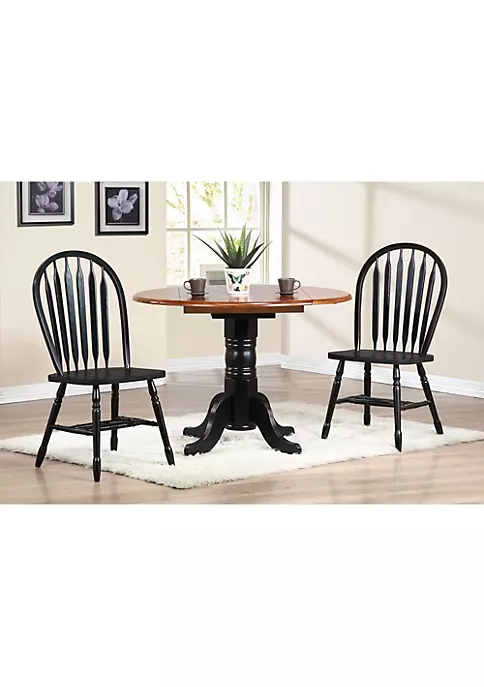 The Hamptons Collection Sunset Trading Arrowback Dining Chair Antique Black Set of 2 3 The Hamptons Collection Sunset Trading Arrowback Dining Chair Antique Black Set of 2 - Image 3