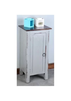 The Hamptons Collection 31” Antique Gray and Brown One Door Accent Cabinet -Cheap GUESS® Store Belk 1262