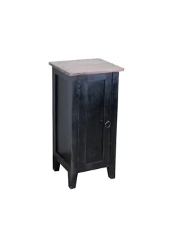 The Hamptons Collection 31" Antique Black Cottage with 1 Door Accent Cabinet