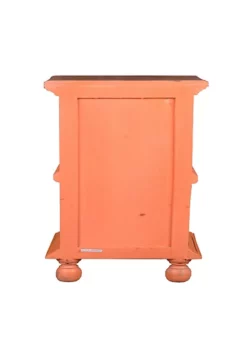 The Hamptons Collection 26.5” Orange Distressed Cottage End Table with Basket -Cheap GUESS® Store Belk 1269