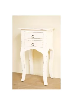 The Hamptons Collection 27.25" Distressed White Wooden Cottage Table -Cheap GUESS® Store Belk 1273