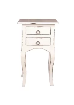 The Hamptons Collection 27.25" Distressed White Wooden Cottage Table -Cheap GUESS® Store Belk 1274