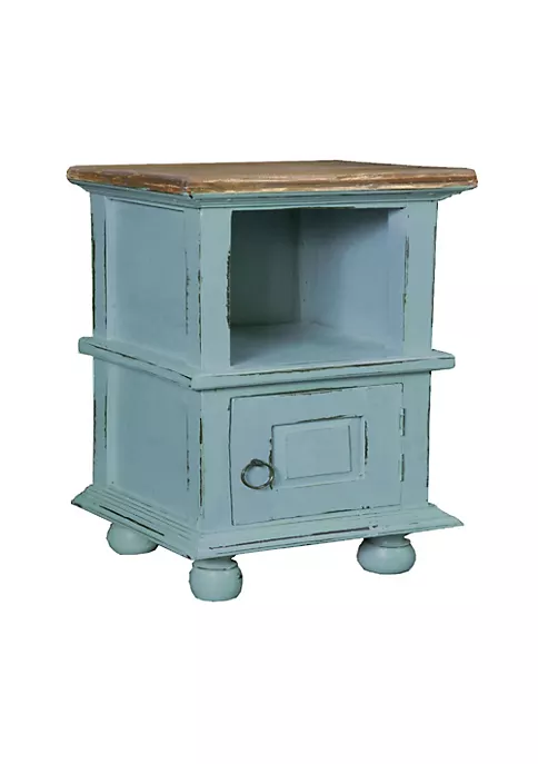 The Hamptons Collection 26.5” Beach Blue and Brown Two Tone Cottage Table 2 The Hamptons Collection 26.5” Beach Blue and Brown Two Tone Cottage Table - Image 2