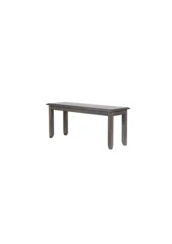 The Hamptons Collection 42” Shades of Gray Handcrafted Solid Oak Wood Dining Bench