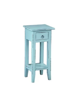 The Hamptons Collection 25.75" Distressed Beach Blue Narrow Mahogany Side Table -Cheap GUESS® Store Belk 1302
