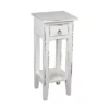 The Hamptons Collection Sunset Trading Cottage Narrow Side Table Distressed White Washed