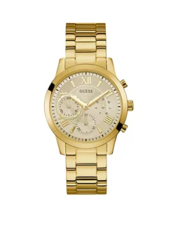 GUESS® Gold-Tone Multi-function Sport Watch
