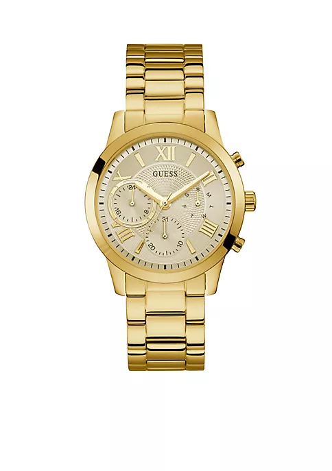 GUESS® Gold-Tone Multi-function Sport Watch 4 GUESS® Gold-Tone Multi-function Sport Watch - Image 4