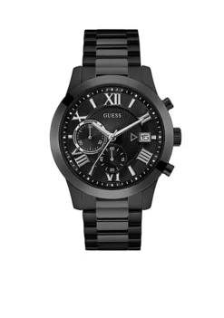 GUESS® Sterling Silver Guess Black Classic Style Watch