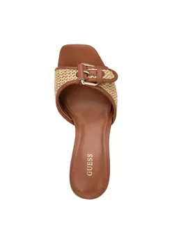 Guess Dista Mid Heel Open Toe with Buckle Sandals -Cheap GUESS® Store Belk 183