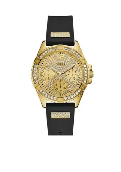 GUESS® Lady Frontier Silicone Gold Case Crystal Dial Watch 7 GUESS® Lady Frontier Silicone Gold Case Crystal Dial Watch -Cheap GUESS® Store Belk 245