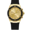 GUESS® Black Gold Water Resistant Watch