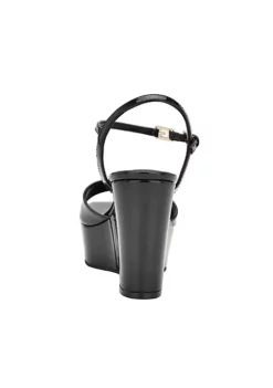 Guess Zione Square Toe Mid-Wedge Sandal with Buckle -Cheap GUESS® Store Belk 295