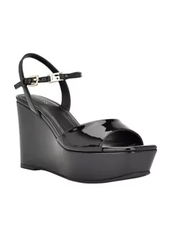 Guess Zione Square Toe Mid-Wedge Sandal with Buckle -Cheap GUESS® Store Belk 298