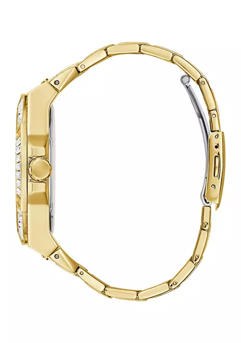 GUESS® 50 Meter Water Resistant Gold Tone Case Stainless Steel Watch 2 GUESS® 50 Meter Water Resistant Gold Tone Case Stainless Steel Watch - Image 2