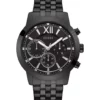 GUESS® 50 Meter Water Resistant Black Case Stainless Steel Watch