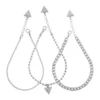 GUESS Silver-Tone Trio Anklet Set