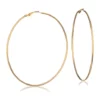 GUESS Gold Tone Extra Large Thin Hoop Earrings