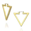 GUESS Gold-Tone Triangle Hoop Earrings