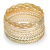 GUESS Gold Tone Bangle Bracelets - Set of 7