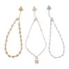 GUESS Tri-Tone Anklet Set
